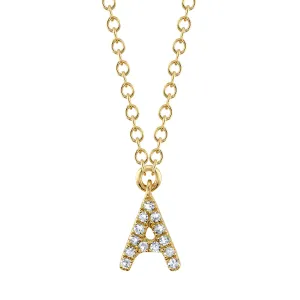0.04CT DIAMOND NECKLACE - INITIAL A