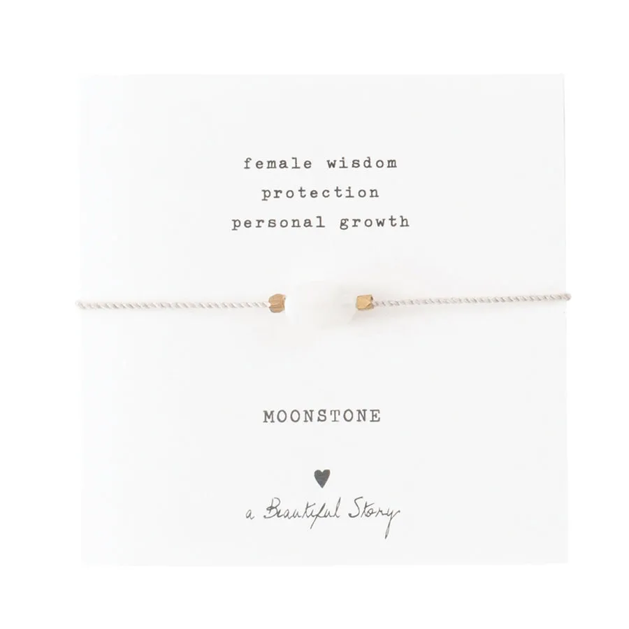 A Beautiful Story - Gemstone Card - Bracelet with Moonstone