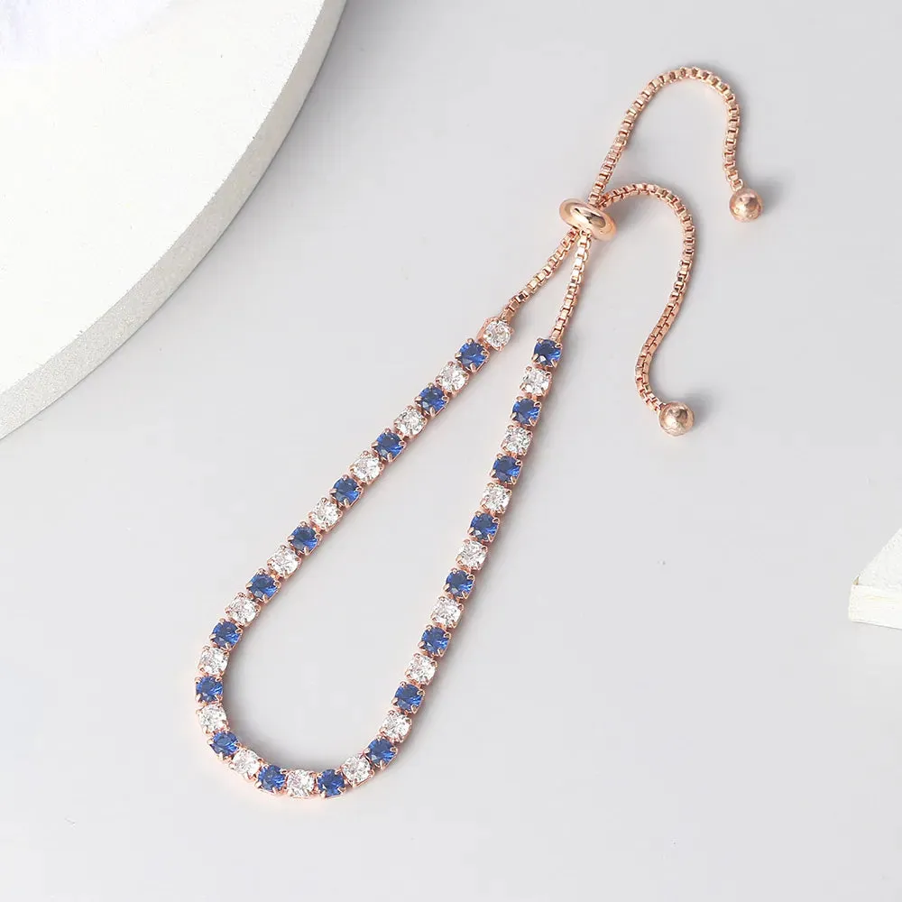 Adjustable Multicolor Tennis Bracelets For Women Ladies Wedding Rainbow Colorful Zircon Charm Bracelet Hand Chain Jewelry DZH043