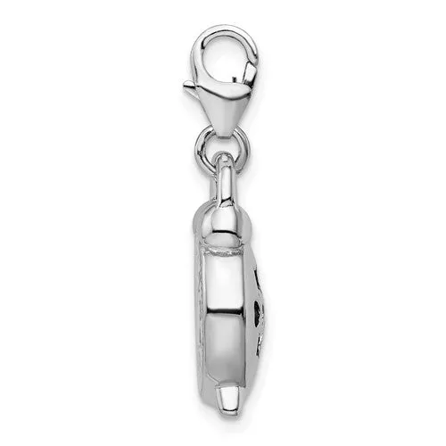 Alarm Clock Charm (Silver)