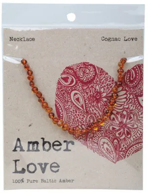 Amber Love Children's Necklace 100% Baltic Amber Cognac 33cm