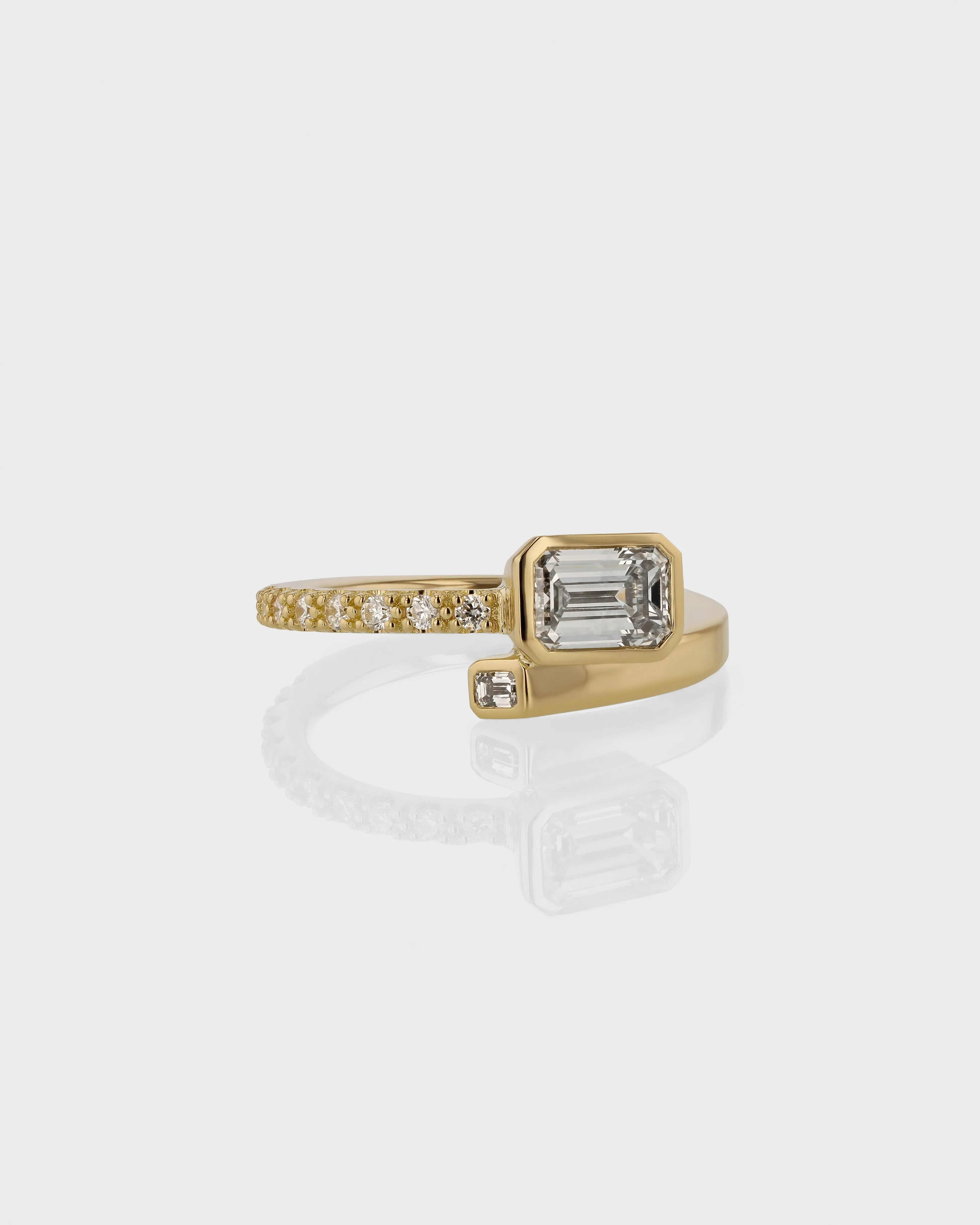 Aria Emerald Eternity Engagement Ring