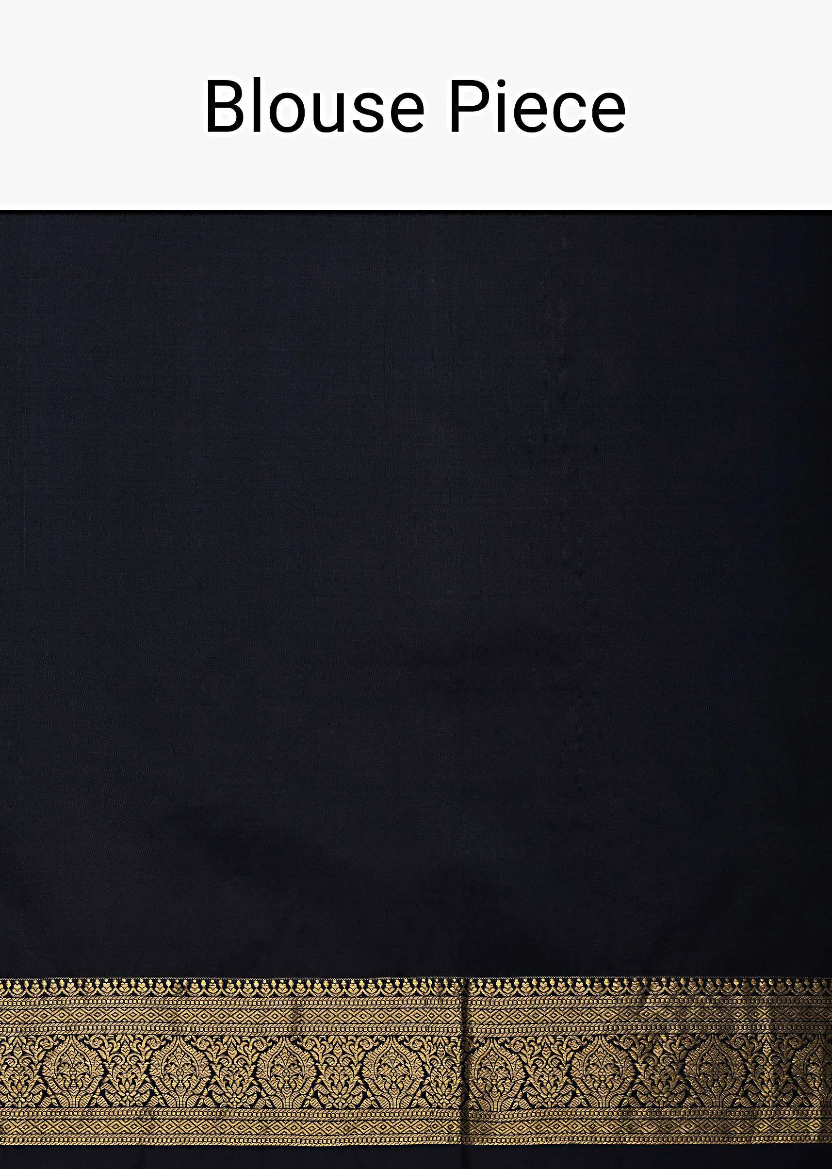 Black South Dharmavaram Silk Saree With Antique Zari Woven Motifs And Unstitched Blouse Fabric