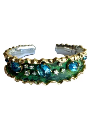 Blue Zircon Diamond Bracelet