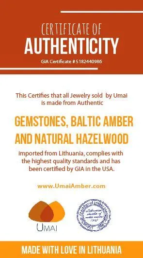 Boost Immune System with Cherry Amber and Turquoise Necklace for Kids - Blue Rainbow Color