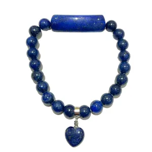 Bracelet Lapis Lazuli A  Teinté cœur