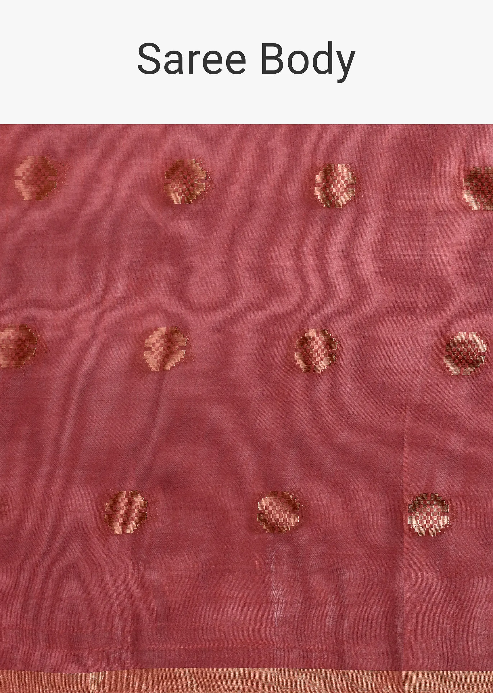 Brown Spun Silk Saree With Woven Butti Work