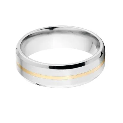 Cobalt  Gold Ring, Cobalt Wedding Band, USA Made Mens Wedding Band