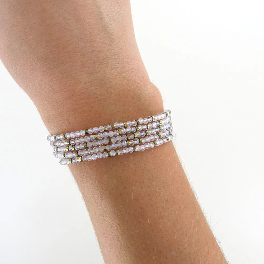 Confetti Moonstone Wrap Bracelet & Necklace