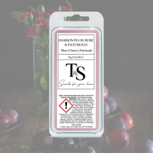 Damson plum, Rose & Patchouli wax melt