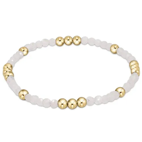 Enewton Worthy Pattern 3mm Gemstone Bead Bracelet in Moonstone