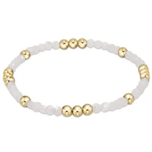 Enewton Worthy Pattern 3mm Gemstone Bead Bracelet in Moonstone