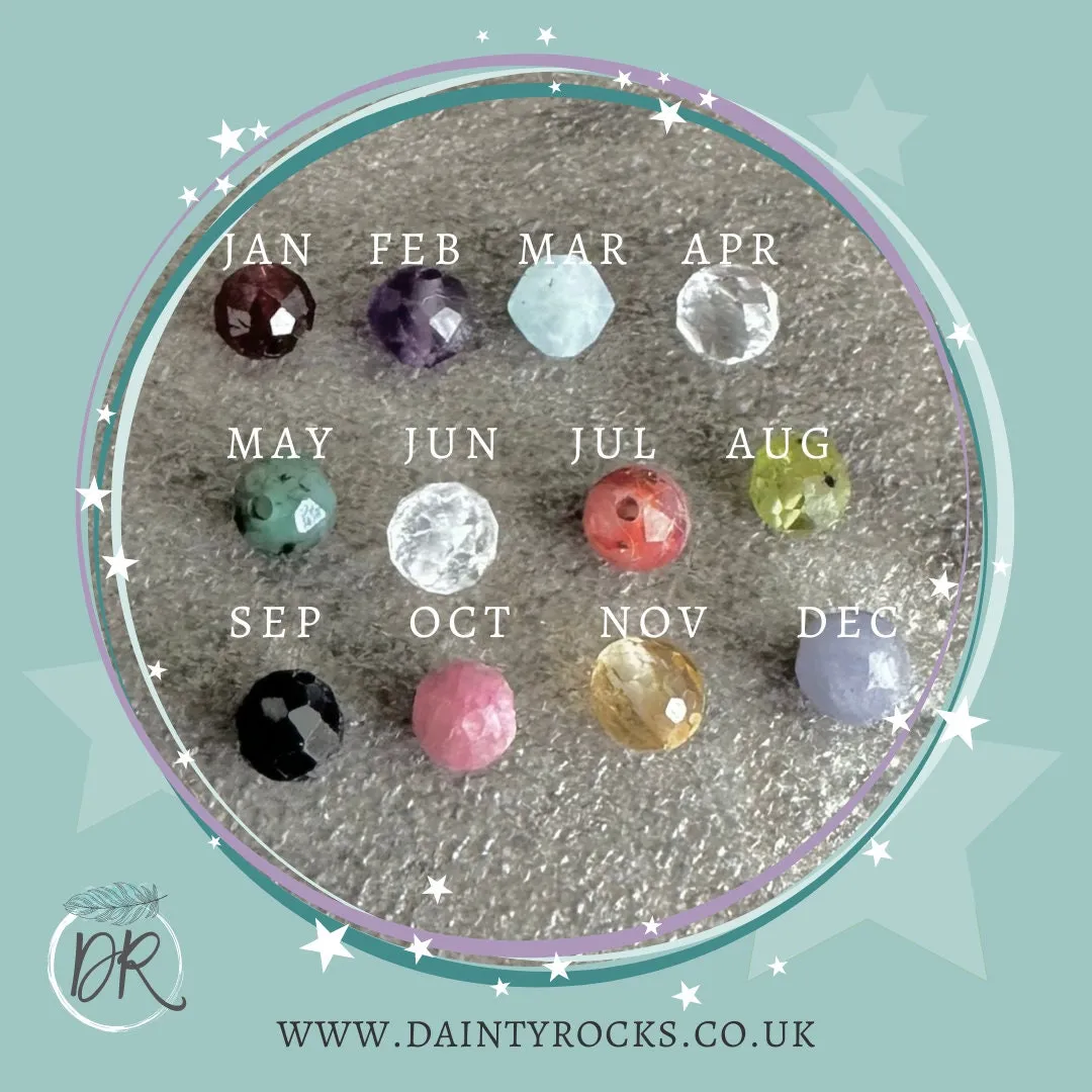 Gold Birthstone Bracelet, Family Birthstones