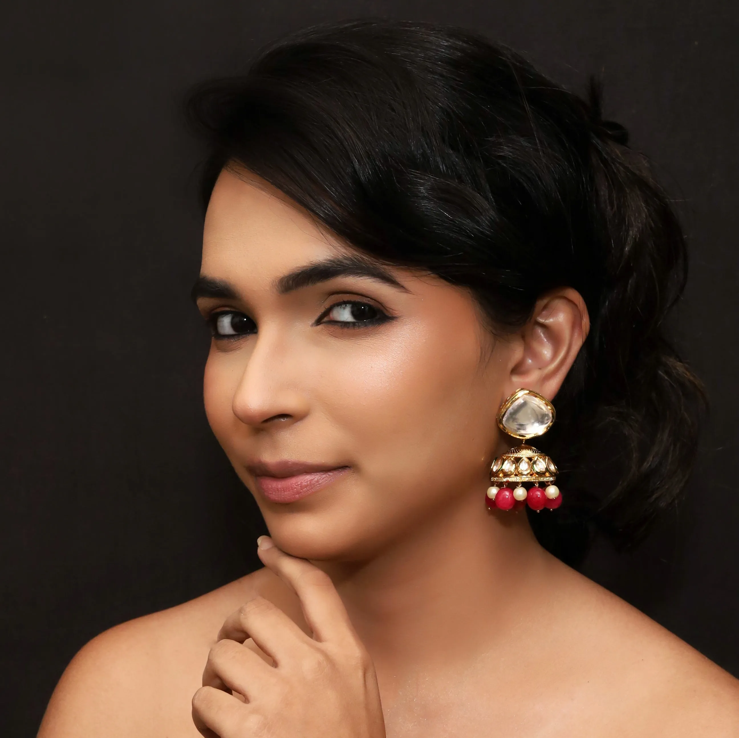 Jhumki Kundan Earring 8766-100