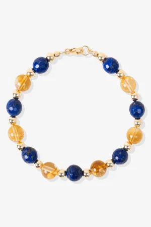 Lapis Lazuli and Citrine Gold Vermeil Bracelet - Unlimited Creativity