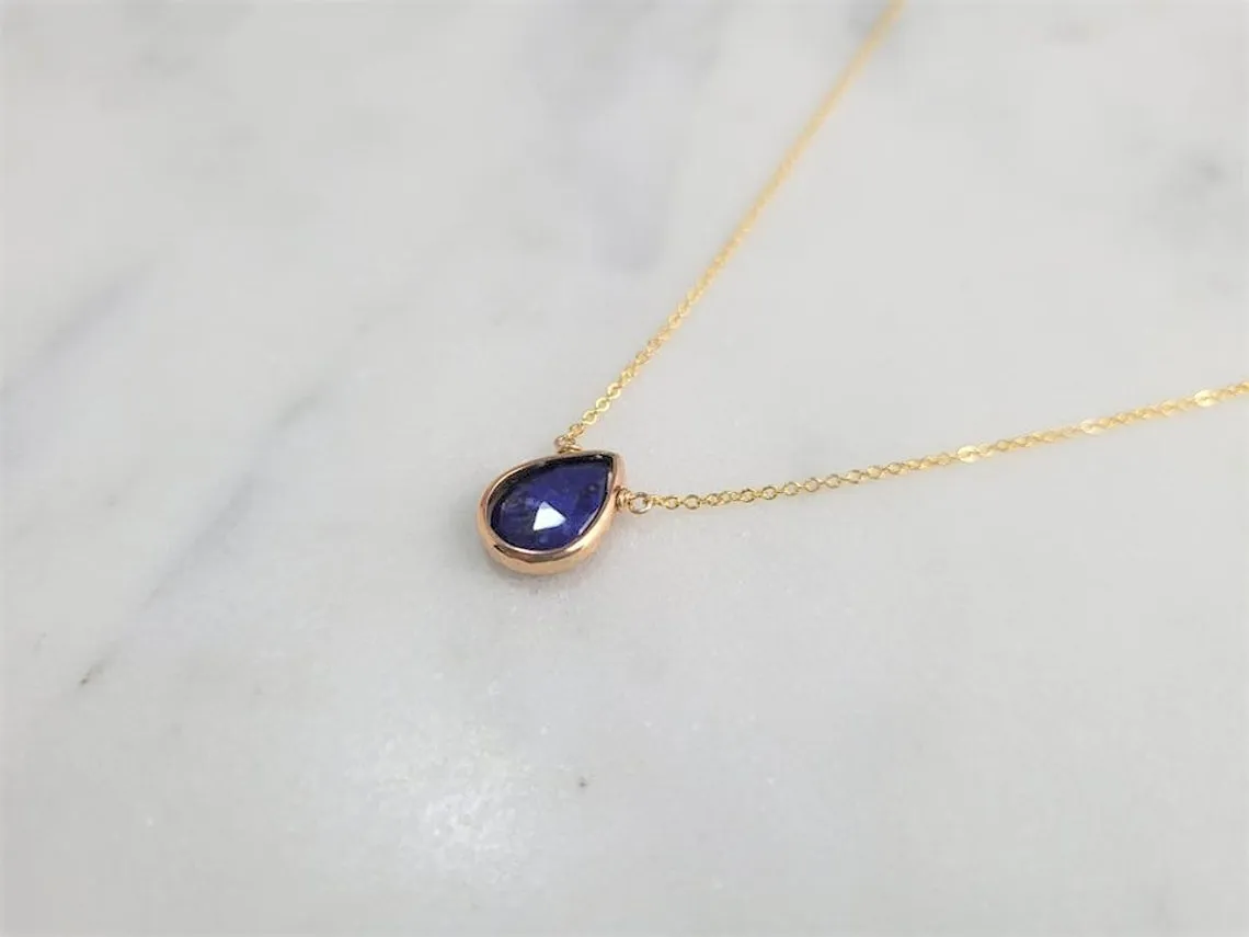Lapis Lazuli Pear Necklace