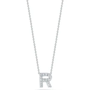 Love Letter R Pendant with Diamonds