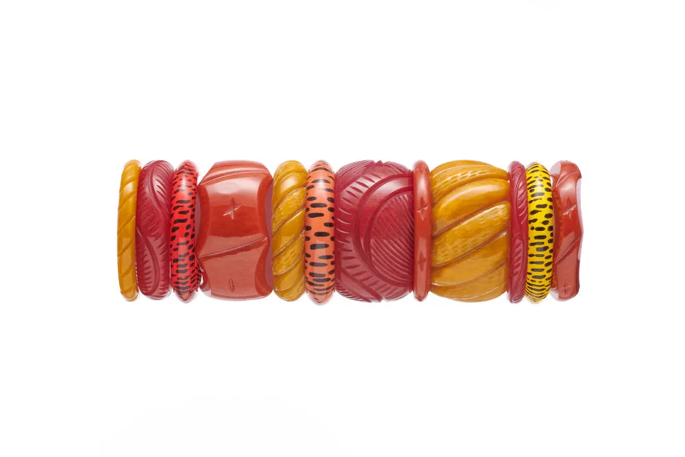 Midi Golden Amber Fakelite Bangle