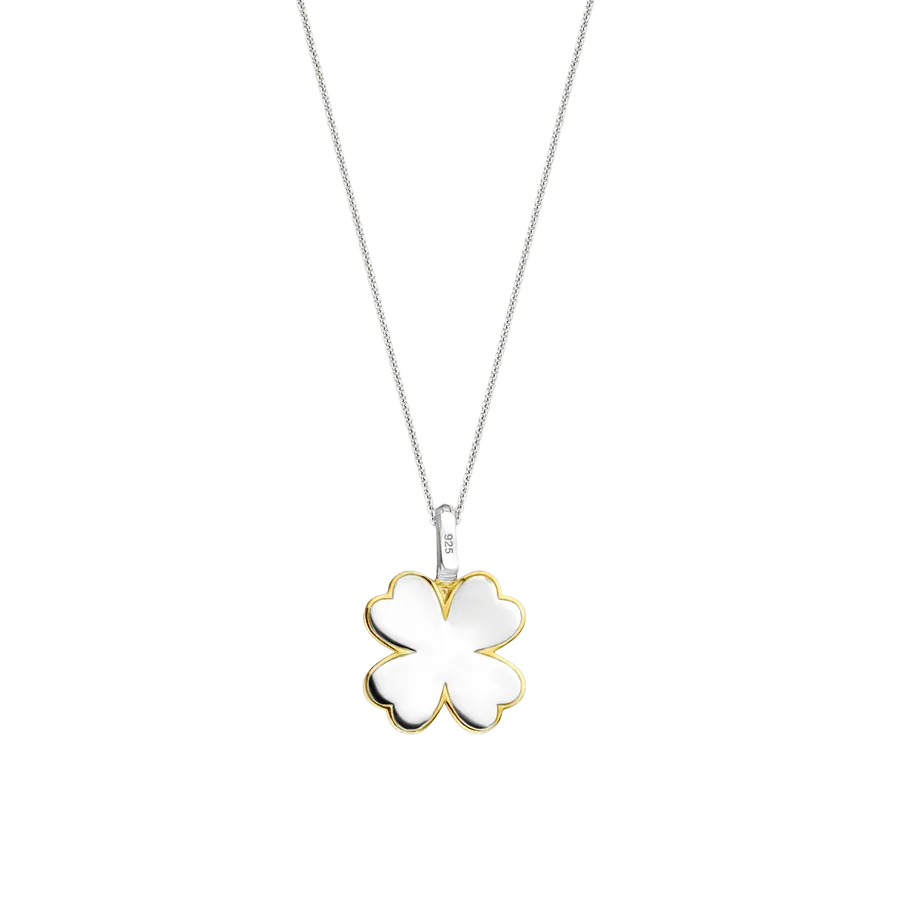 Milano Malachite Clover Pendant - Gold/Silver - 6821MA