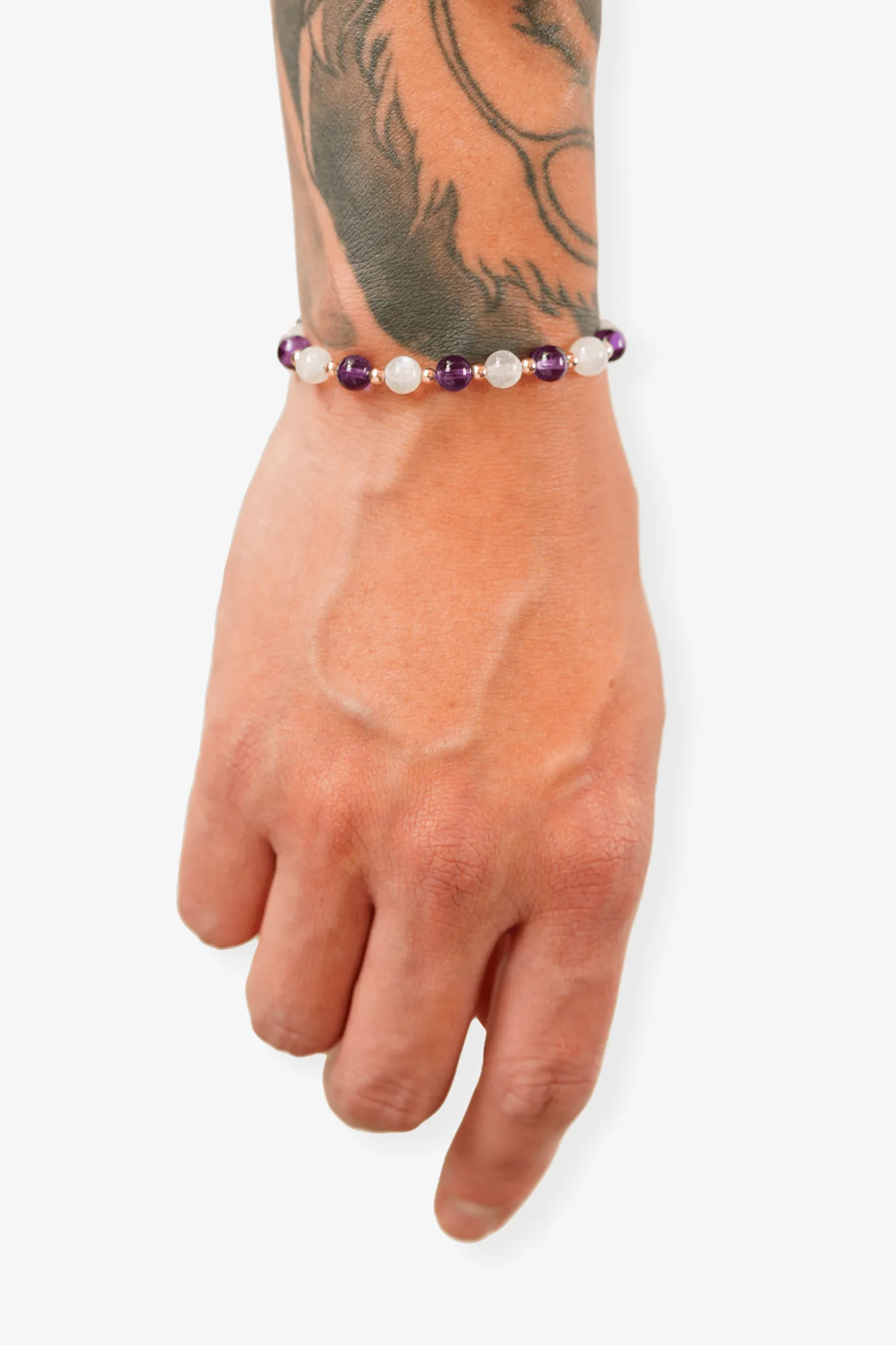 Moonstone and Amethyst with Gold Vermeil Bracelet - Perfect Balance