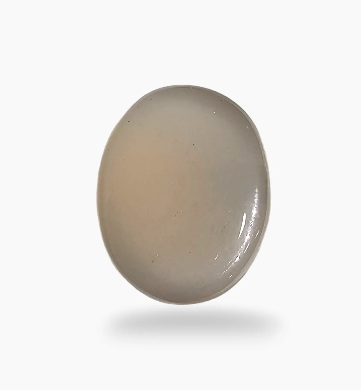Natural Peach Moonstone Gemstone 5.23  Carats Oval Cabochon Shape  12.7x10mm