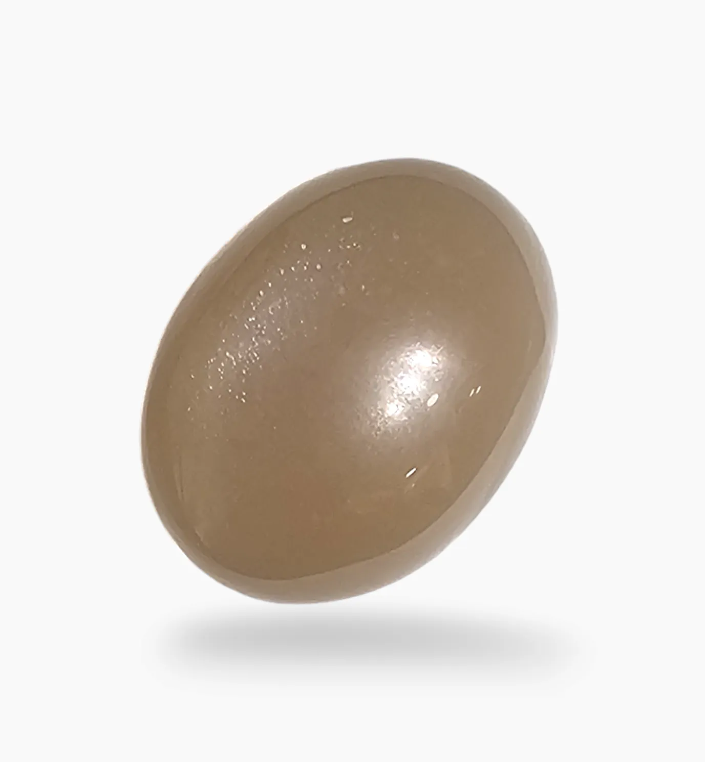 Natural Peach Moonstone Gemstone 7.60 Carats Oval Cabochon Shape ( 15x11.5mm)