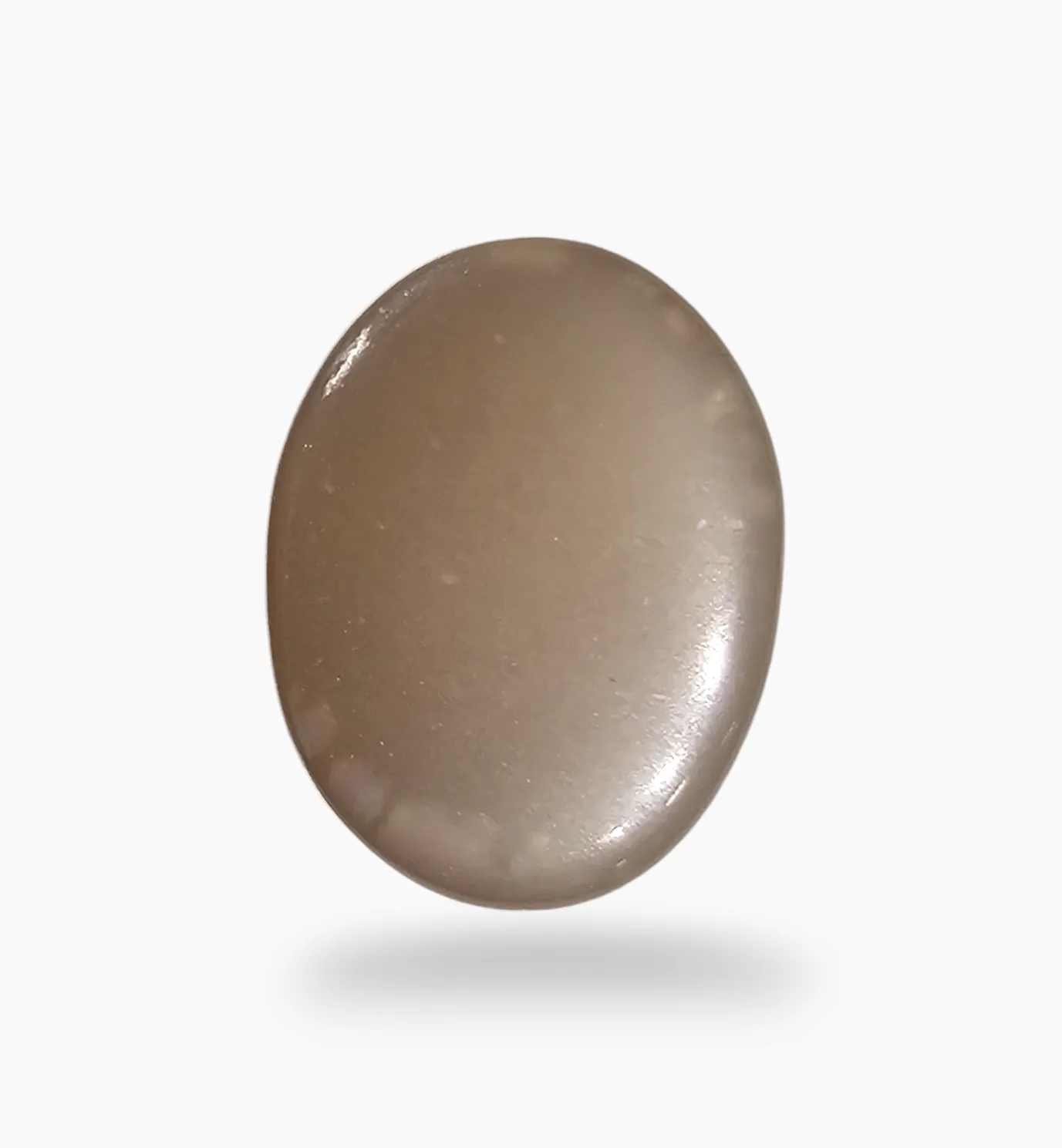 Natural Peach Moonstone Gemstone 7.60 Carats Oval Cabochon Shape ( 15x11.5mm)