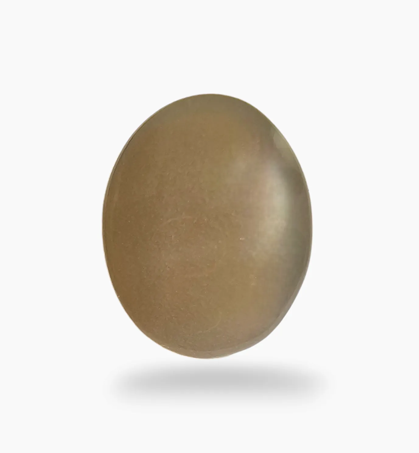 Natural Peach Moonstone Gemstone 7.63 Carats Oval Cabochon Shape ( 14.3x11.3mm)