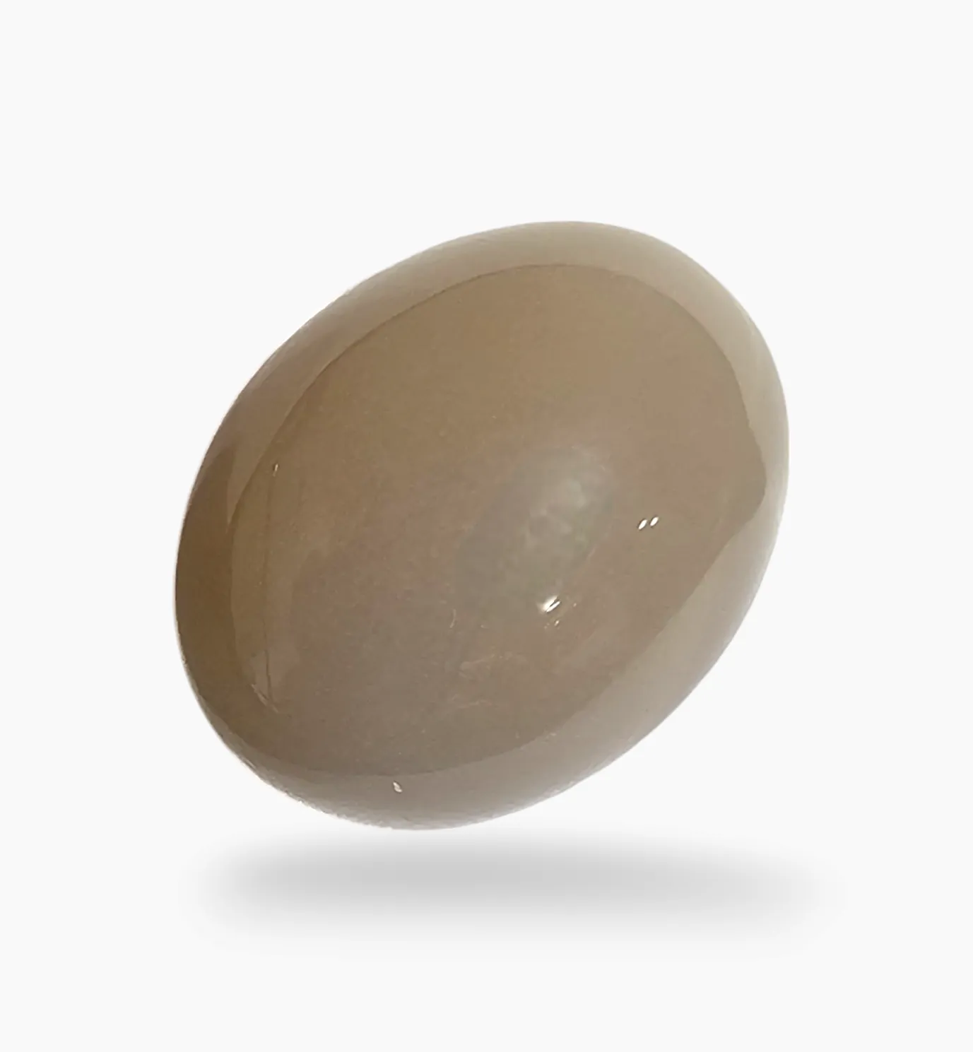 Natural Peach Moonstone Gemstone 7.63 Carats Oval Cabochon Shape ( 14.3x11.3mm)