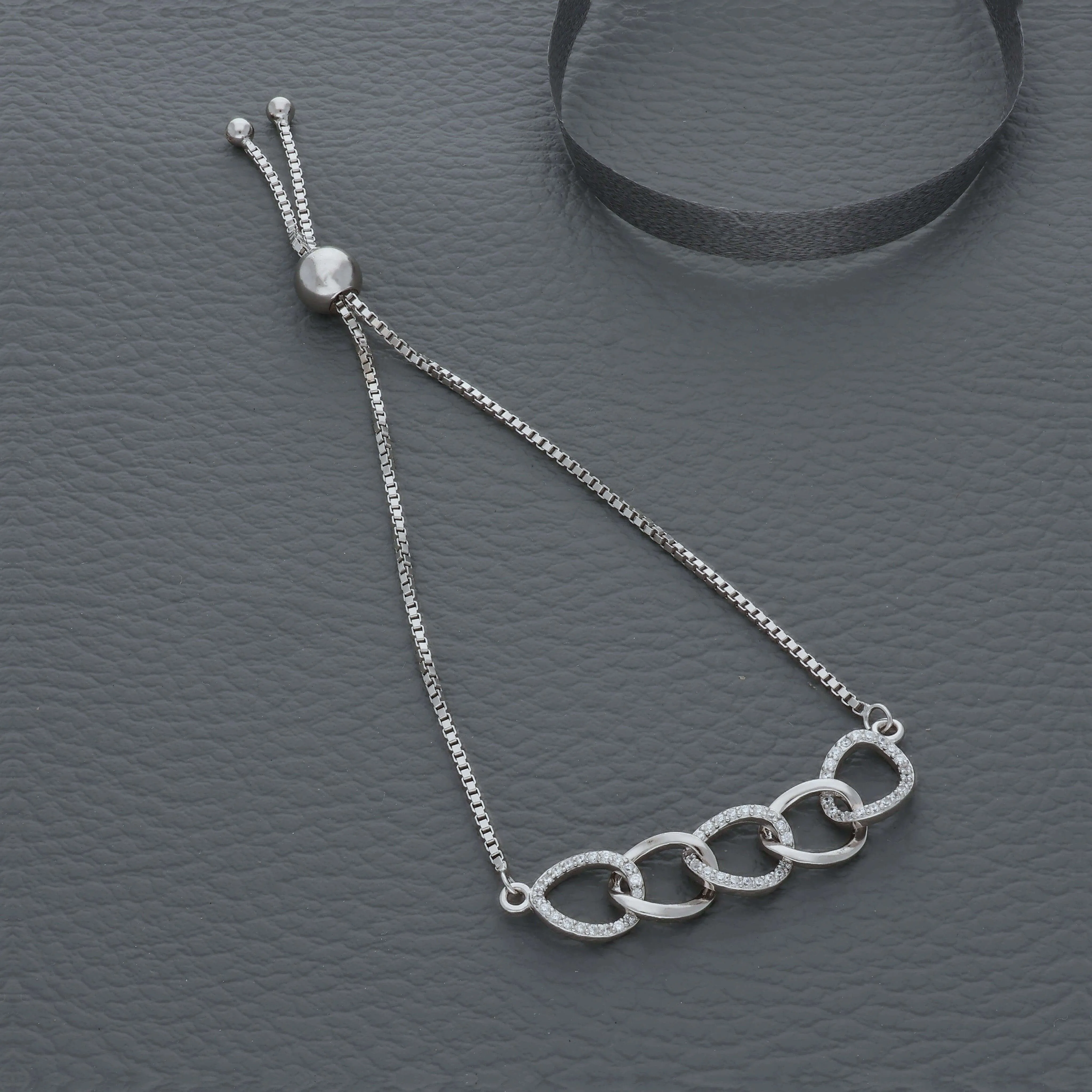 Nexus Slider Silver Bracelet