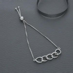 Nexus Slider Silver Bracelet