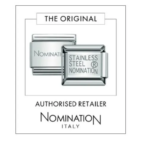NOMINATION Charm Double Silver and CZ 3 Squares