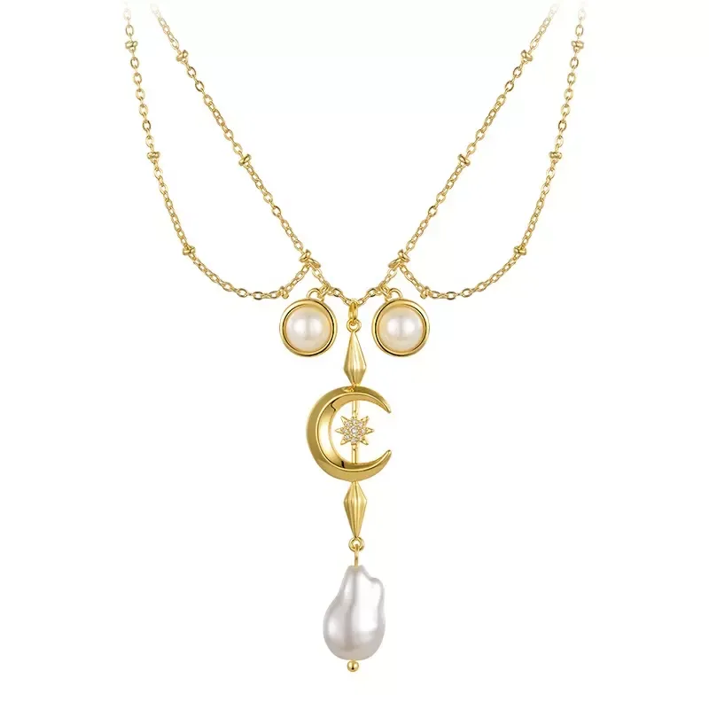 Opulent Pearl Gold Necklace