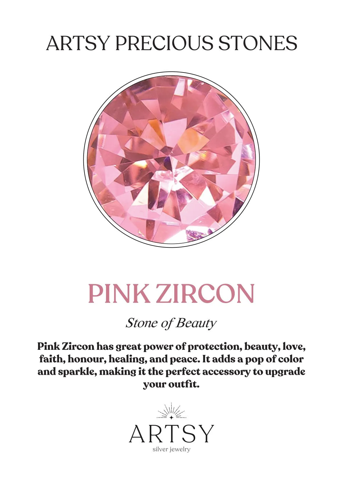 Pink Zircon Stone Bracelet
