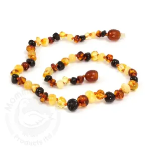 Polished Rainbow Amber Teething Necklace
