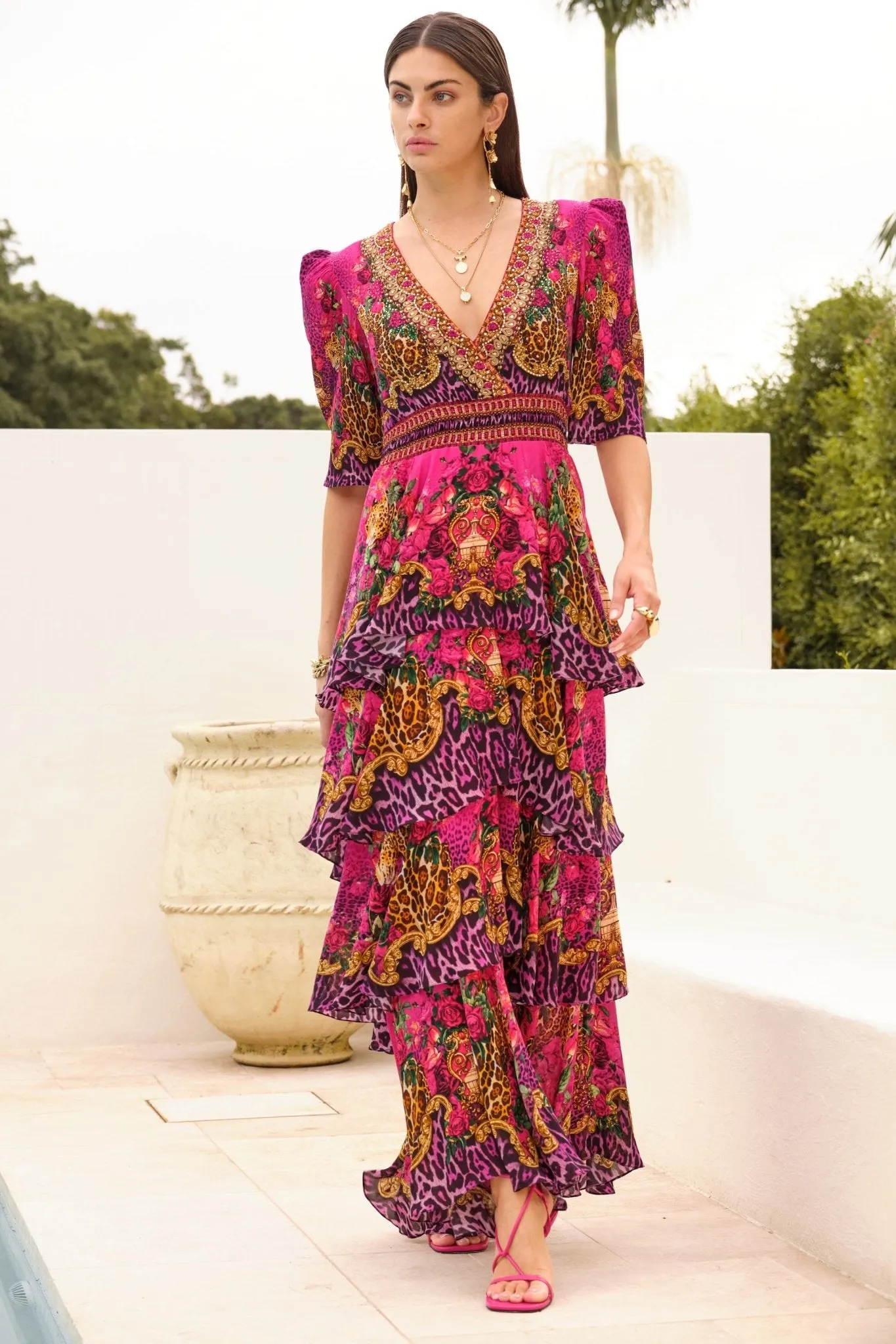PURPLE PRINCESS CROSS OVER MAXI DRESS