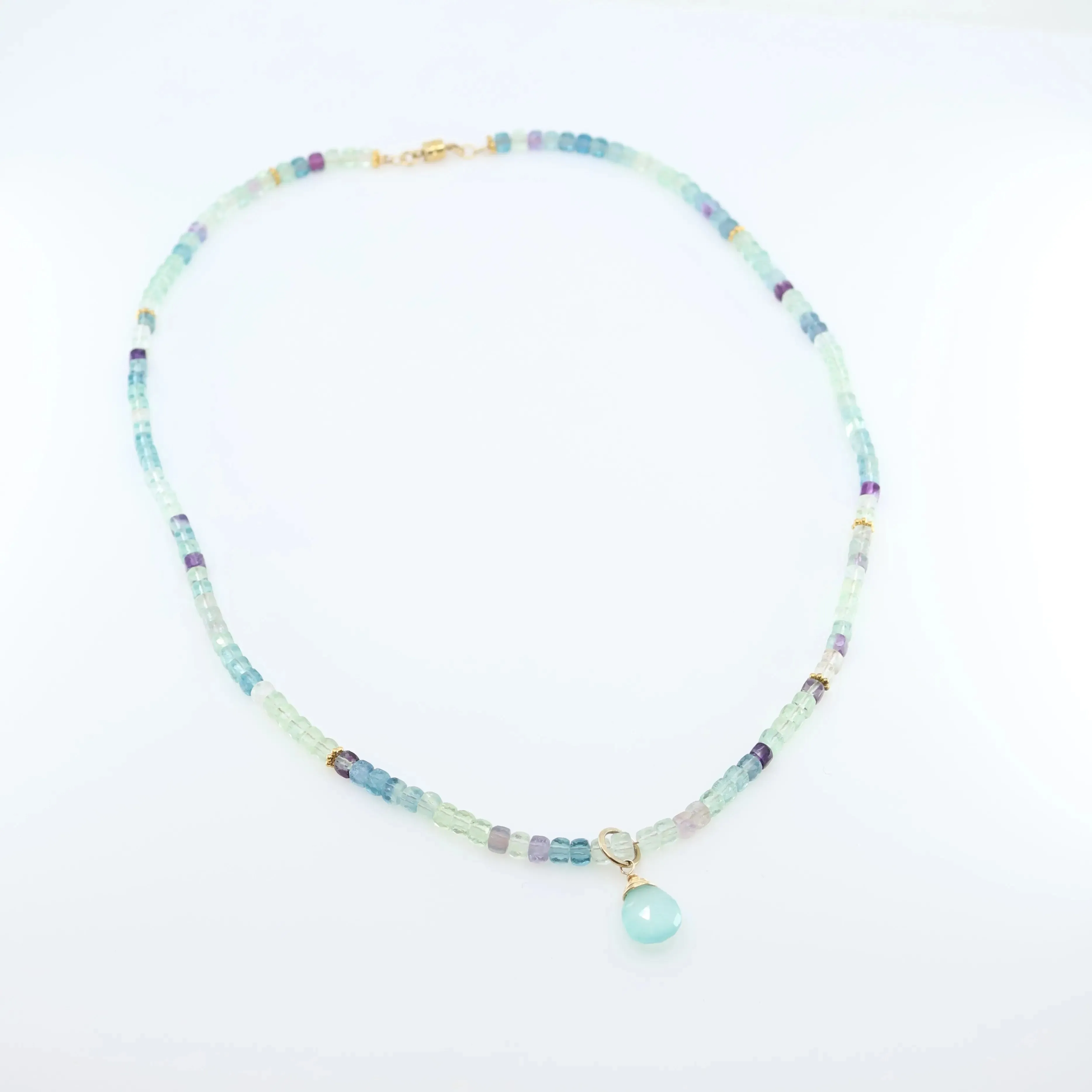Rainbow Fluorite Wrap Bracelet or Necklace