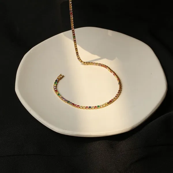 Rainbow Zircon Bracelet