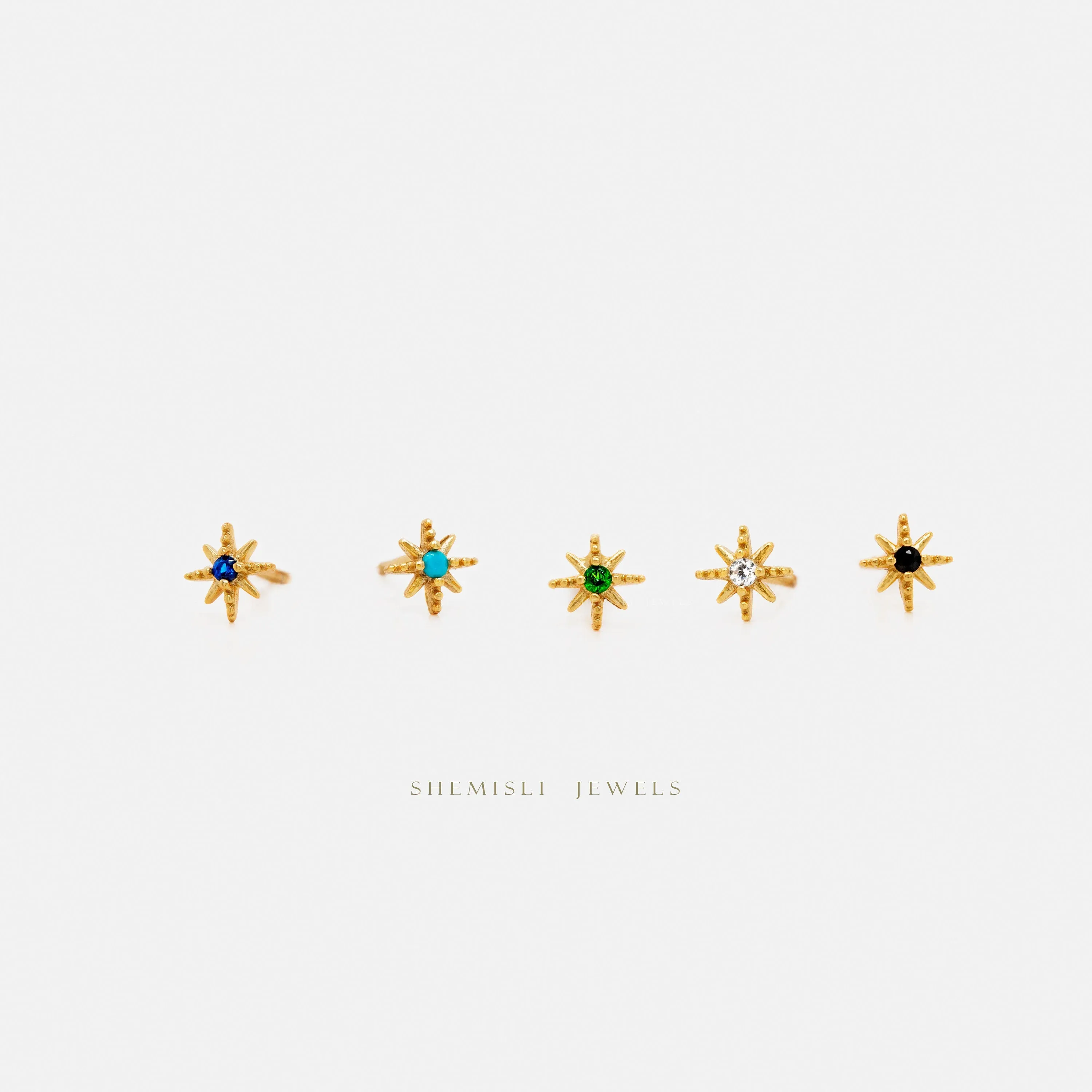 Tiny Star Studs, Unisex, Gold, Silver SS034 SS341 SS342 SS343 SS344 Butterfly End, SS353 SS485 Screw Ball End (Type A)