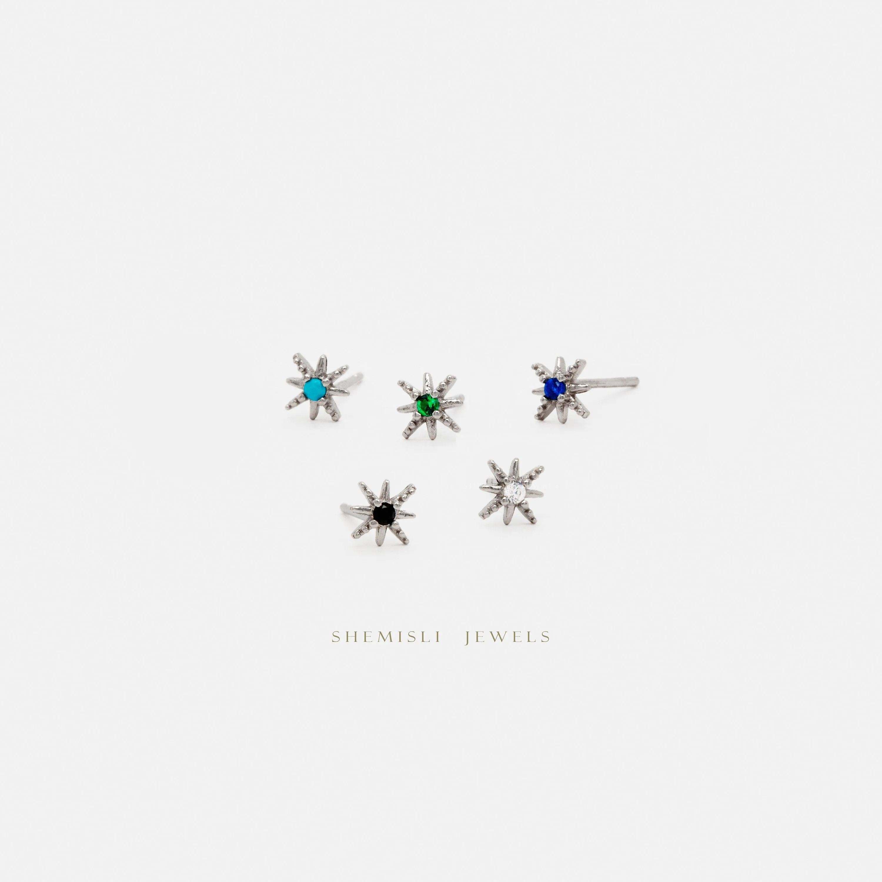 Tiny Star Studs, Unisex, Gold, Silver SS034 SS341 SS342 SS343 SS344 Butterfly End, SS353 SS485 Screw Ball End (Type A)