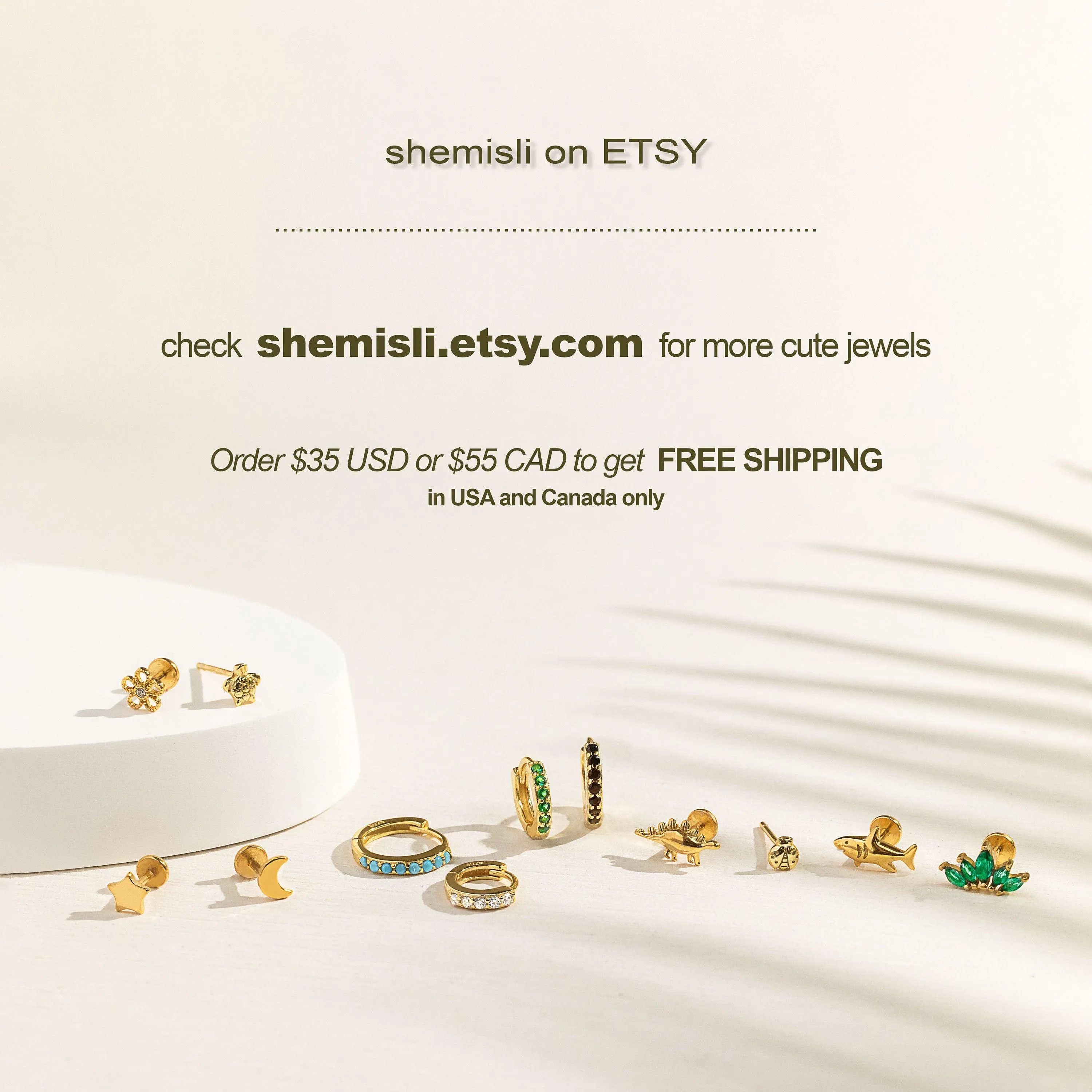 Ultra Tiny Emerald Butterfly CZ Hoop, Dangle Earrings, Drop Huggies, Gold, Silver SHEMISLI SH204